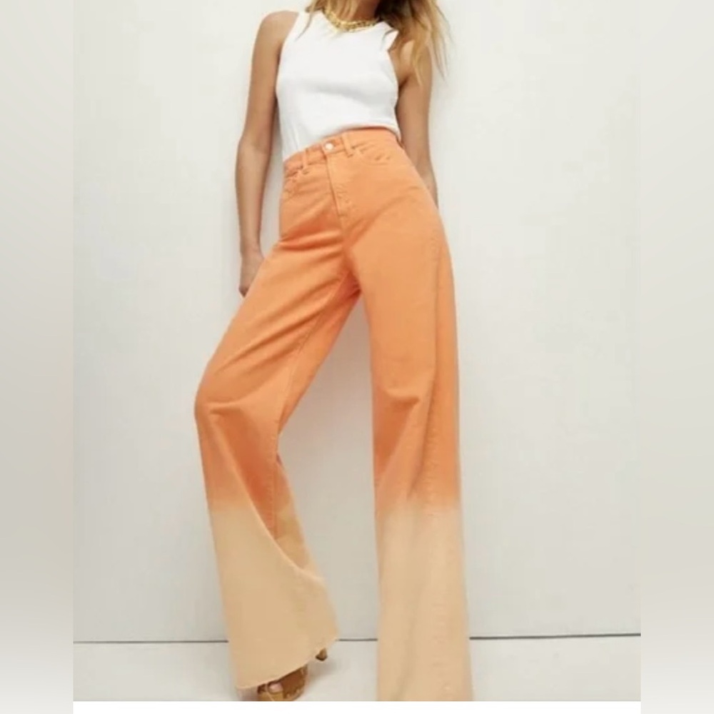 Veronica Beard Vibrant Orange Jeans